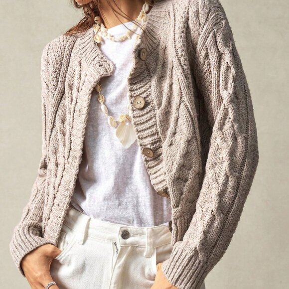 Apricot Boho Women's Loose Fit Long Sleeve Cardigan - Picture 3 of 8